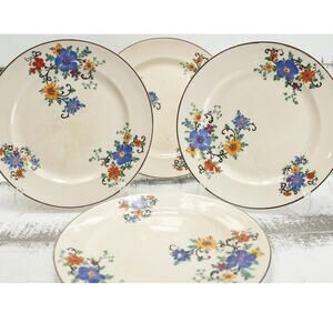 Princess Anne Ostrow China Golden Dusk Saucers c1930s